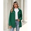 Zeagoo Womens Fleece Jackets Corduroy Shackets Snap Casual Fall Coat(Green)