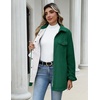 Zeagoo Womens Fleece Jackets Corduroy Shackets Snap Casual Fall Coat(Green)