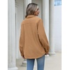 Zeagoo Womens Fleece Jackets Corduroy Shackets Snap Casual Fall Coat(Khaki)