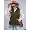 Zeagoo Womens Lightweight Quilted Puffer Vest Stand Collar Zip Up Outerwear(Army Green)