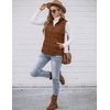 Zeagoo Womens Lightweight Quilted Puffer Vest Stand Collar Zip Up Outerwear(Caramel)