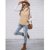 Zeagoo Womens Lightweight Quilted Puffer Vest Stand Collar Zip Up Outerwear(Khaki)