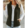 Zeagoo Womens Outerwear Vests With Pockets Zipper Sleeveless Fleece Jackets(Army Green)