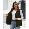 Zeagoo Womens Outerwear Vests With Pockets Zipper Sleeveless Fleece Jackets(Army Green)