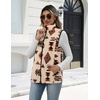Zeagoo Womens Outerwear Vests With Pockets Zipper Sleeveless Fleece Jackets(Aztec Print Apricot)