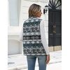 Zeagoo Womens Outerwear Vests With Pockets Zipper Sleeveless Fleece Jackets(Aztec Print Blue)