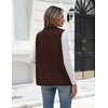 Zeagoo Womens Outerwear Vests With Pockets Zipper Sleeveless Fleece Jackets(Brown)