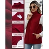 Zeagoo Womens Outerwear Vests With Pockets Zipper Sleeveless Fleece Jackets(Light Grey)