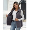 Zeagoo Womens Outerwear Vests With Pockets Zipper Sleeveless Fleece Jackets(Light Pink)