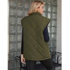 Zeagoo Womens Oversized Puffer Vest Zip Up Stand Collar Lightweight Sleeveless Warm Outerwear Padded Jacket Winter Coat S-XXL(Army Green)