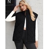 Zeagoo Womens Oversized Puffer Vest Zip Up Stand Collar Lightweight Sleeveless Warm Outerwear Padded Jacket Winter Coat S-XXL(Black)