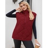 Zeagoo Womens Oversized Puffer Vest Zip Up Stand Collar Lightweight Sleeveless Warm Outerwear Padded Jacket Winter Coat S-XXL(Dark Red)