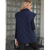 Zeagoo Womens Oversized Puffer Vest Zip Up Stand Collar Lightweight Sleeveless Warm Outerwear Padded Jacket Winter Coat S-XXL(Navy Blue)