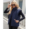 Zeagoo Womens Oversized Puffer Vest Zip Up Stand Collar Lightweight Sleeveless Warm Outerwear Padded Jacket Winter Coat S-XXL(Navy Blue)