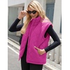 Zeagoo Womens Oversized Puffer Vest Zip Up Stand Collar Lightweight Sleeveless Warm Outerwear Padded Jacket Winter Coat S-XXL(Peach Pink)