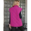 Zeagoo Womens Oversized Puffer Vest Zip Up Stand Collar Lightweight Sleeveless Warm Outerwear Padded Jacket Winter Coat S-XXL(Peach Pink)