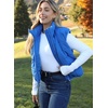 Zeagoo Womens Puffer Vest Ladies Sleeveless Zip Up Outerwear(Blue)