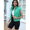 Zeagoo Womens Puffer Vest Ladies Sleeveless Zip Up Outerwear(Green)