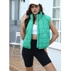 Zeagoo Womens Puffer Vest Ladies Sleeveless Zip Up Outerwear(Green)