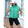 Zeagoo Womens Puffer Vest Ladies Sleeveless Zip Up Outerwear(Green)