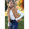Zeagoo Womens Puffer Vest Ladies Sleeveless Zip Up Outerwear(Khaki)