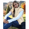Zeagoo Womens Puffer Vest Ladies Sleeveless Zip Up Outerwear(Light Khaki)