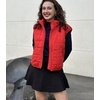 Zeagoo Womens Puffer Vest Ladies Sleeveless Zip Up Outerwear(Red)