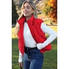 Zeagoo Womens Puffer Vest Ladies Sleeveless Zip Up Outerwear(Red)