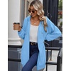 Zeagoo Women’s Zip Up Hoodies Long Sleeve Long Tunic Sweatshirts Oversized(Baby Blue)