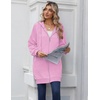 Zeagoo Women’s Zip Up Hoodies Long Sleeve Long Tunic Sweatshirts Oversized(Blush Pink)