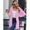 Zeagoo Women’s Zip Up Hoodies Long Sleeve Long Tunic Sweatshirts Oversized(Blush Pink)
