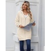 Zeagoo Women’s Zip Up Hoodies Long Sleeve Long Tunic Sweatshirts Oversized(Bone)