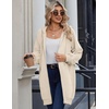 Zeagoo Women’s Zip Up Hoodies Long Sleeve Long Tunic Sweatshirts Oversized(Bone)