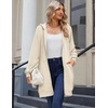 Zeagoo Women’s Zip Up Hoodies Long Sleeve Long Tunic Sweatshirts Oversized(Bone)
