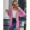 Zeagoo Women’s Zip Up Hoodies Long Sleeve Long Tunic Sweatshirts Oversized(Dusty Rose)