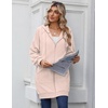 Zeagoo Women’s Zip Up Hoodies Long Sleeve Long Tunic Sweatshirts Oversized(Oatmeal)