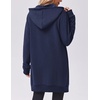 Zeagoo Women’s Zip Up Hoodies Long Tunic Sweatshirts Oversized Fleece Casual Long Sleeve 2026 Fall Hoodie Jacket Coat(Solid Navy)