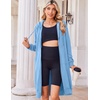 Zeagoo Women’s Zip Up Hoodies Oversized Fleece Long Tunic Sweatshirts Casual Long Sleeve 2026 Fall Hoodie Jacket Coat(Baby Blue)