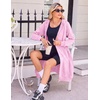 Zeagoo Women’s Zip Up Hoodies Oversized Fleece Long Tunic Sweatshirts Casual Long Sleeve 2026 Fall Hoodie Jacket Coat(Blush Pink)