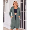 Zeagoo Women’s Zip Up Hoodies Oversized Fleece Long Tunic Sweatshirts Casual Long Sleeve 2026 Fall Hoodie Jacket Coat(D-grey Green)