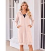 Zeagoo Women’s Zip Up Hoodies Oversized Fleece Long Tunic Sweatshirts Casual Long Sleeve 2026 Fall Hoodie Jacket Coat(Oatmeal)