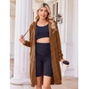 Zeagoo Women’s Zip Up Hoodies Oversized Fleece Long Tunic Sweatshirts Casual Long Sleeve 2026 Fall Hoodie Jacket Coat(Rust)