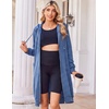 Zeagoo Women’s Zip Up Hoodies Oversized Fleece Long Tunic Sweatshirts Casual Long Sleeve 2026 Fall Hoodie Jacket Coat(Slate Blue)