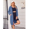 Zeagoo Women’s Zip Up Hoodies Oversized Fleece Long Tunic Sweatshirts Casual Long Sleeve 2026 Fall Hoodie Jacket Coat(Slate Blue)