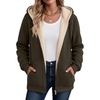 Zeagoo Women Sherpa Fleece Jacket Zip Up Thick Warm Hoodie Fall Winter Coat(Coffeegrey)