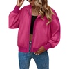Zeagoo Womens Corduroy Knit Hoodies Zip Up Shirt Jacket Slouchy Short Jackets Casual Long Sleeve Shackets