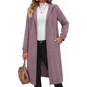 Zeagoo Women’s Zip Up Hoodies Oversized Fleece Long Tunic Sweatshirts Casual Long Sleeve 2026 Fall Hoodie Jacket Coat(G-dusty Pink)