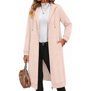 Zeagoo Women’s Zip Up Hoodies Oversized Fleece Long Tunic Sweatshirts Casual Long Sleeve 2026 Fall Hoodie Jacket Coat(Oatmeal)