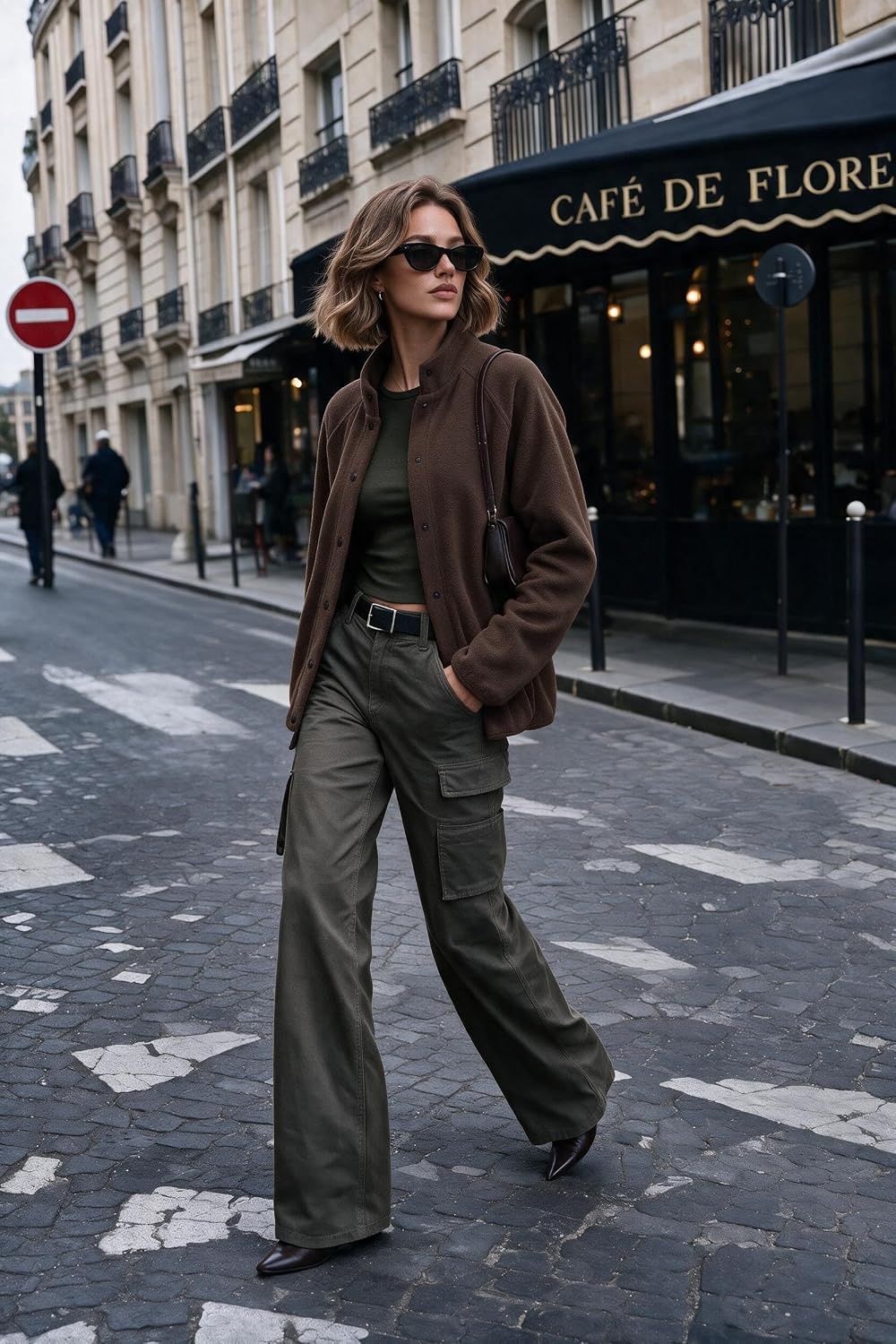 image:imageZeagoo Fleece Jackets for Women Fall Clothe Button Winter Coat with PocketsBrown
