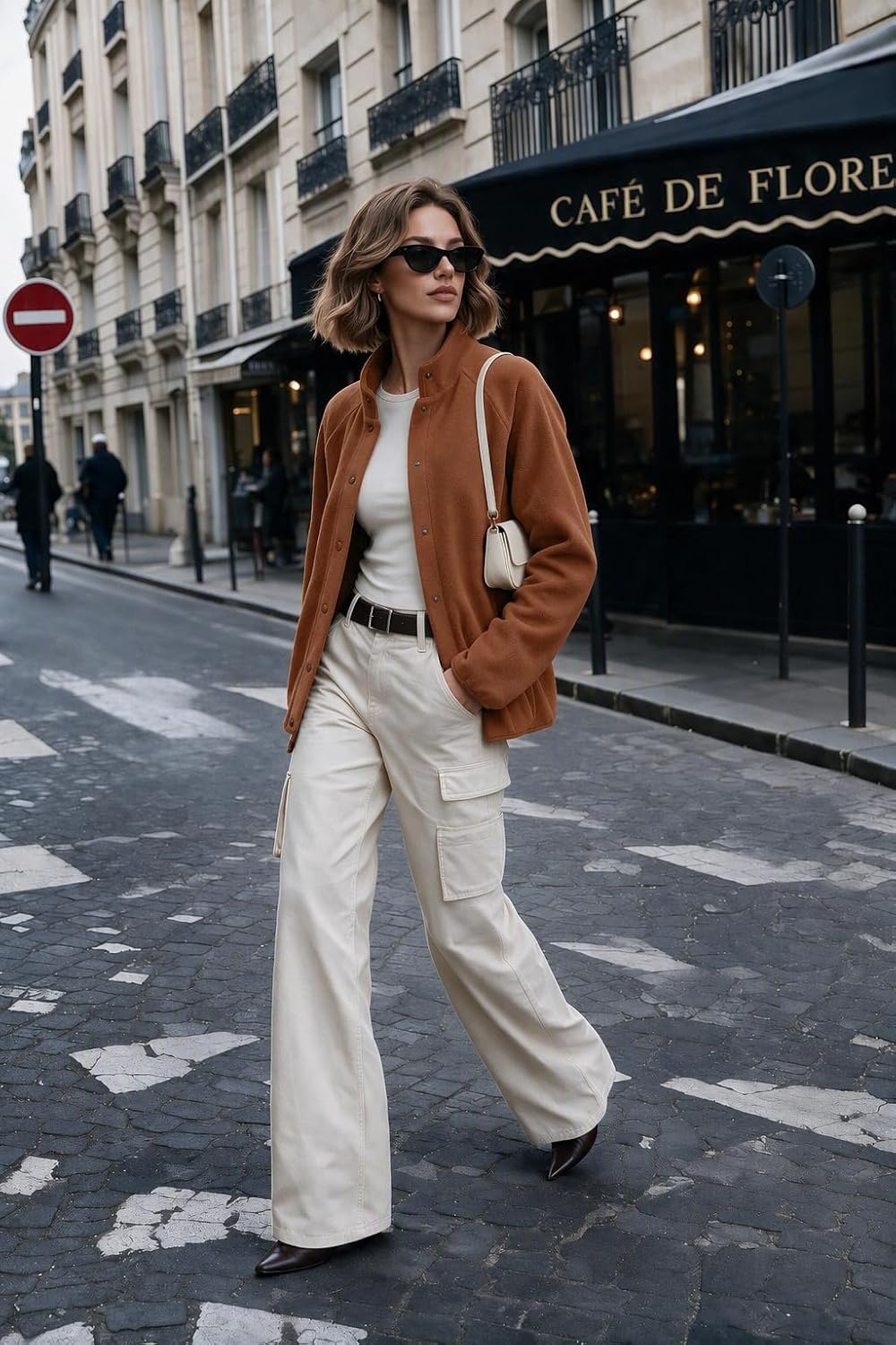 image:imageZeagoo Fleece Jackets for Women Fall Clothe Button Winter Coat with PocketsCaramel